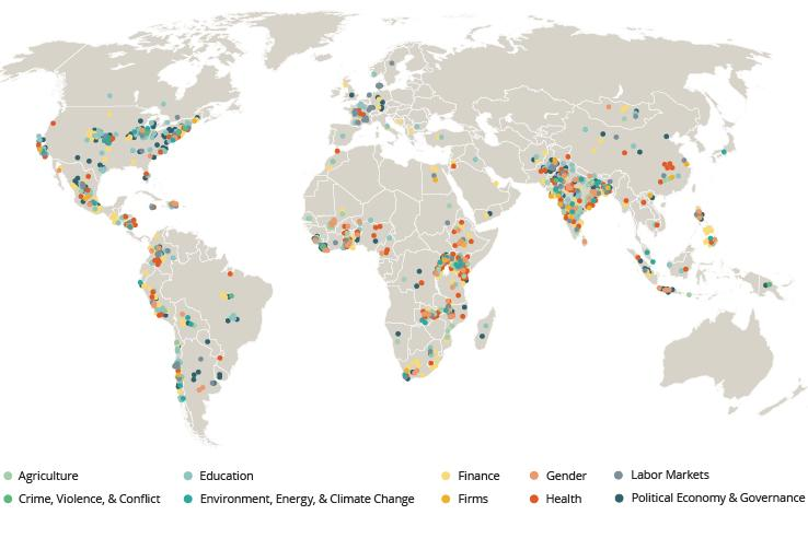 Map of current RCTs in the world.